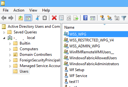 the application pool account is a member of WSS_WPG
