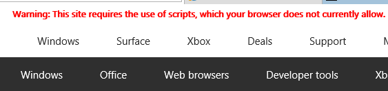 Warning: This site requires the use of scripts, which your browser does not currently allow