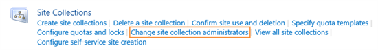 Change site collection administrators in Project Server 2016