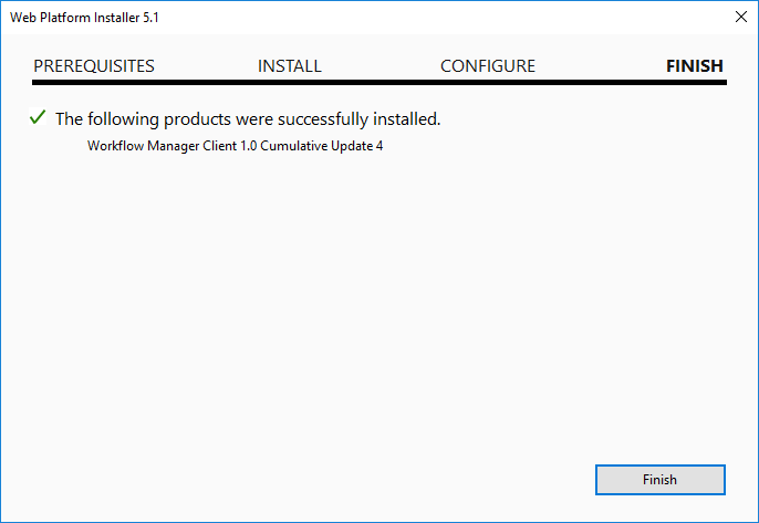 Configure Workflow Manager Client Cumulative update 4