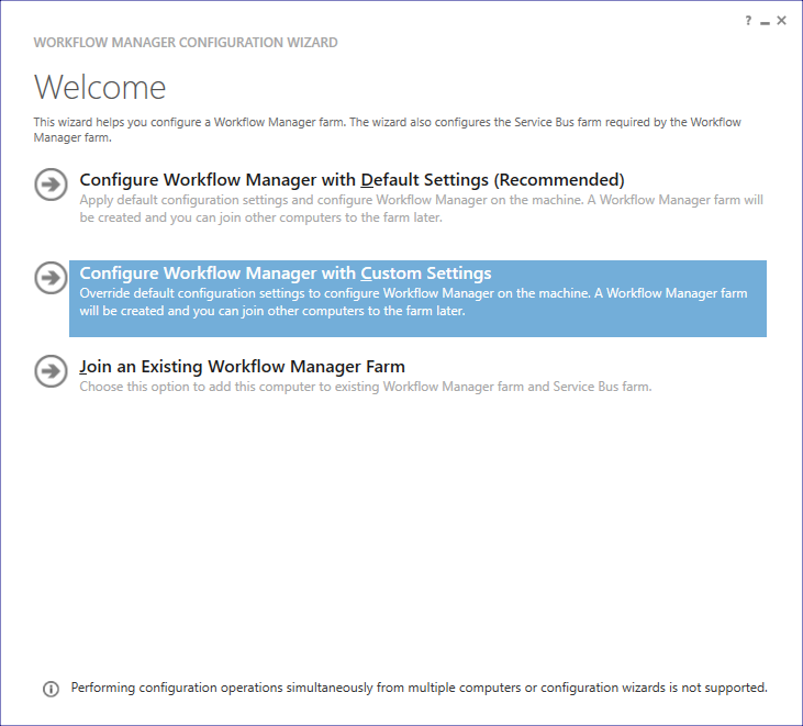 Configure Workflow Manager With Custom Settings