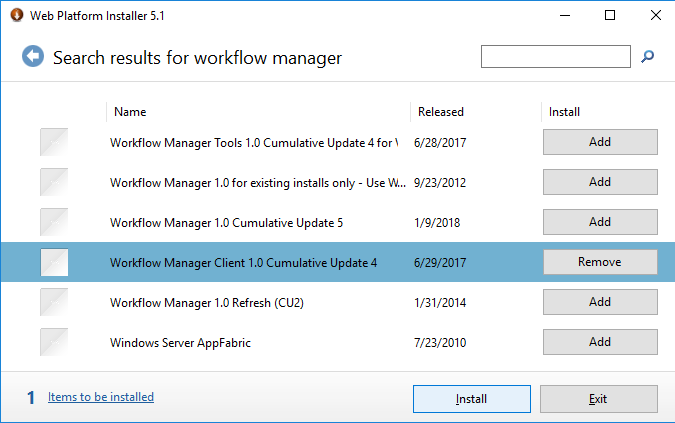 Install Workflow Manager Client for SharePoint 2016