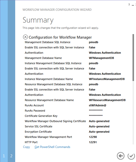 Summary - Configure Workflow Manager For SharePoint 2016