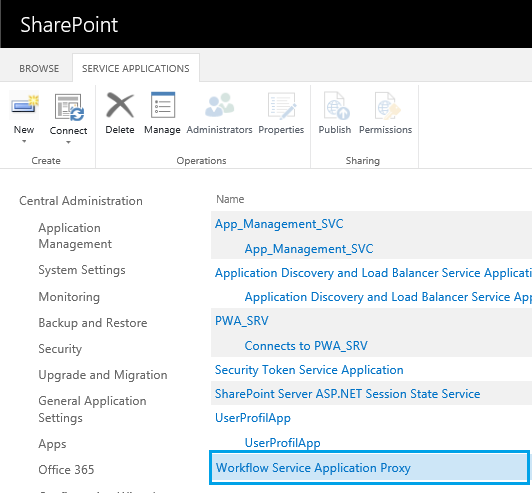 Workflow Service Application Proxy