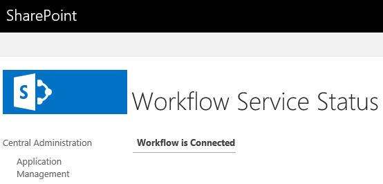 Workflow Service Status is Connected 