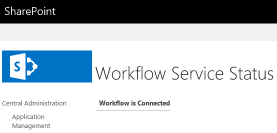 Workflow Service Status is Connected