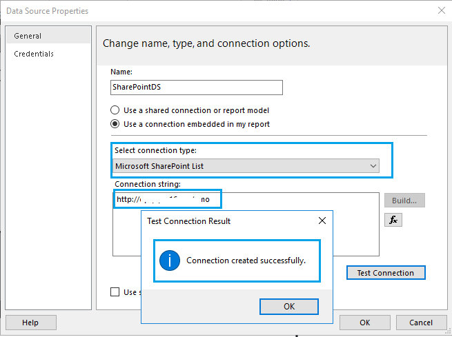 Connect to SharePoint in SSRS