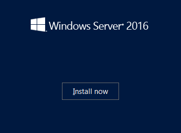 Install windows server 2016