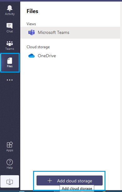 Cloud Storage files in Microsoft Teams