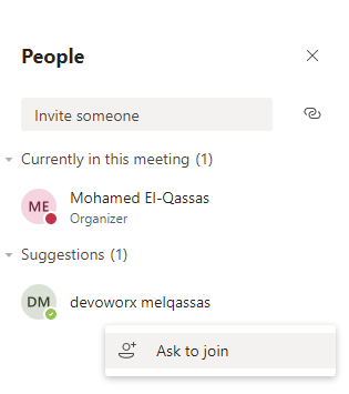 Add people to your metting in Microsoft Teams