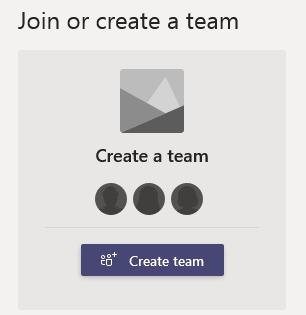 Create a team in Microsoft Teams