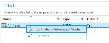 Edit Files in Advanced Mode