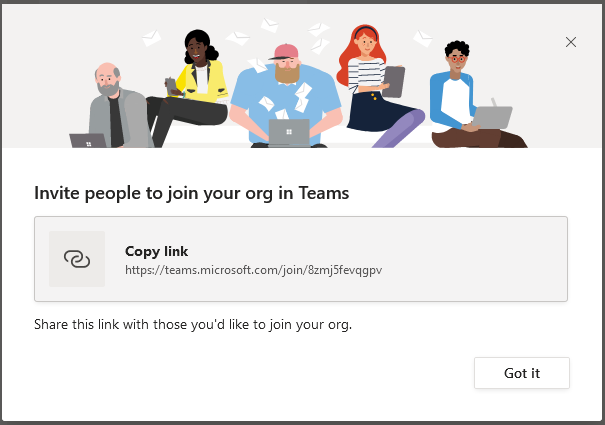 Invite people to join your org in teams in Microsoft teams
