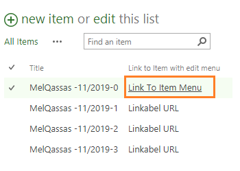 Linkable item for a different field in SharePoint List