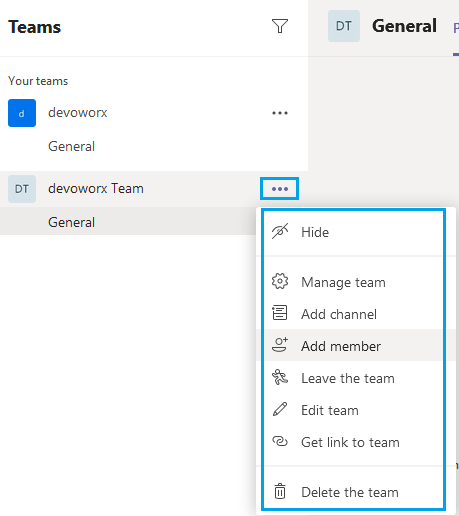 Manage Teams in Microsoft Teams