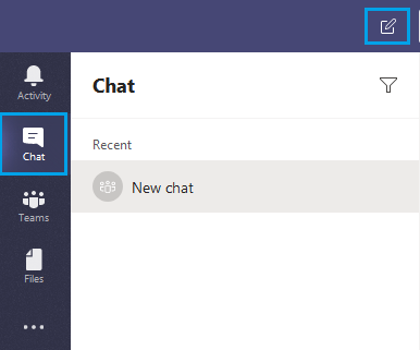 Start private chat in Microsoft Teams
