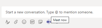 meet now in Microsoft Teams