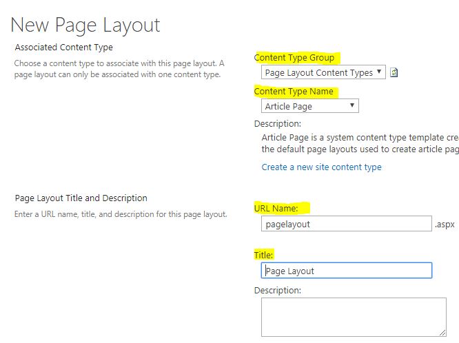 Create Custom Page Layout using SharePoint Designer 2013