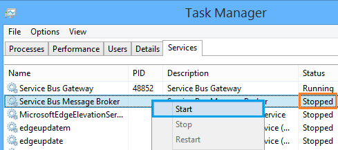 Start Service Bus Message Broker