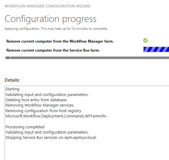 Remove current Computer from the workflow manager farm