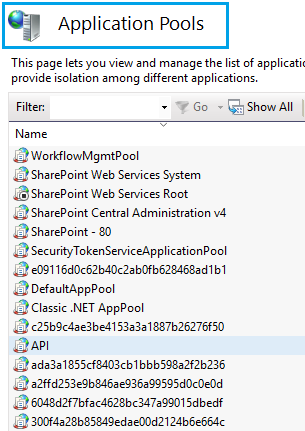 SharePoint 2019 Applications Pool Limitations