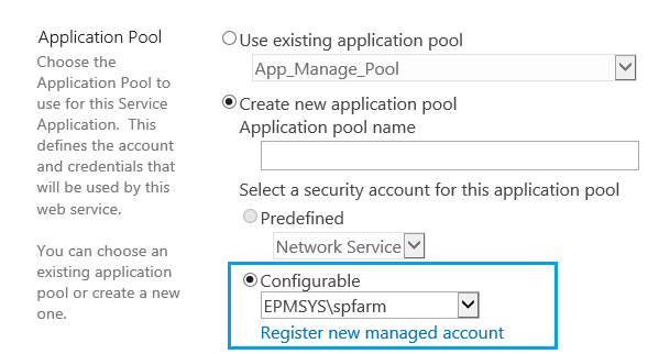 Configurable Service Accounts in SharePoint 2019