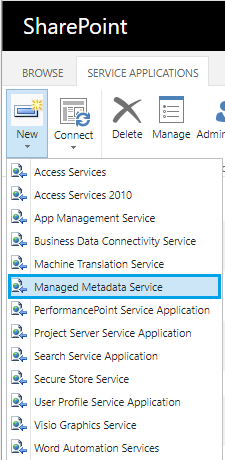 Managed Metadata Service Application for SharePoint 2019