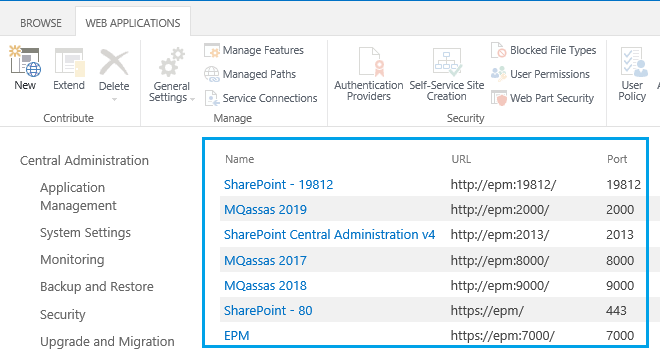 Manage web Application in SharePoint
