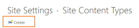 Create site content type in SharePoint