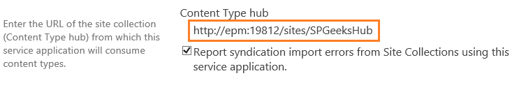 SharePoint 2016 Change Content Type Hub URL Managed Metadata Service