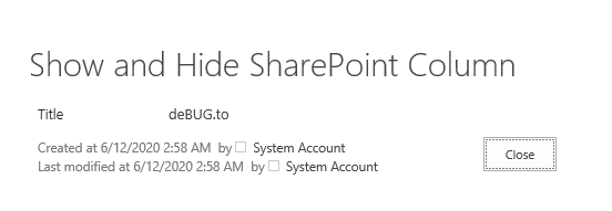 Show And Hide Columns In Sharepoint List Forms Using Powershell 1791