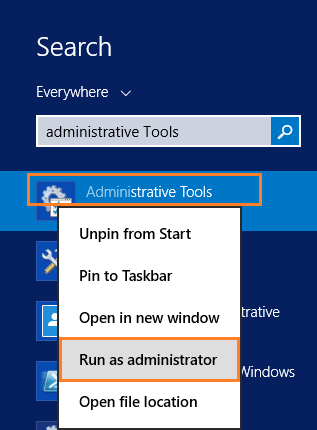 Run Administrative Tools as Administrator-min