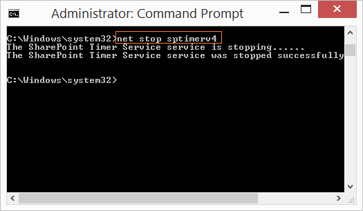 Stop SharePoint Timer Service From Command Line