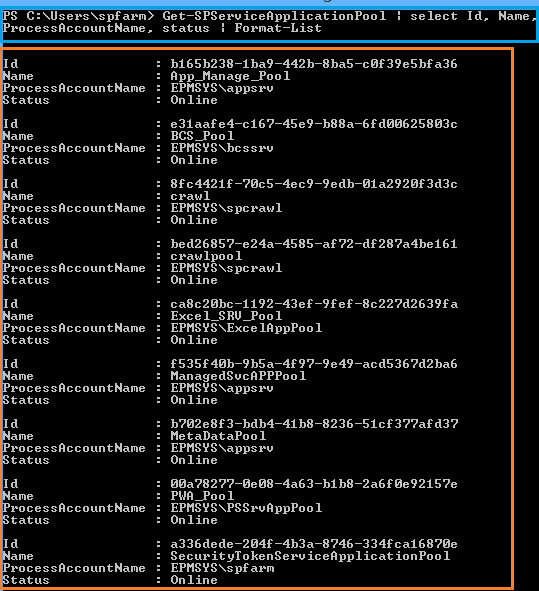 Get SharePoint Service Application Name in IIS Manager Using PowerShell