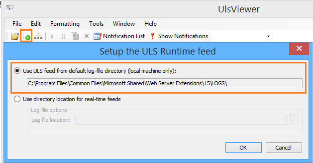 Monitor SharePoint ULS Log File in real Time