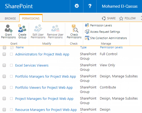 SharePoint Permission Mode in Project Server