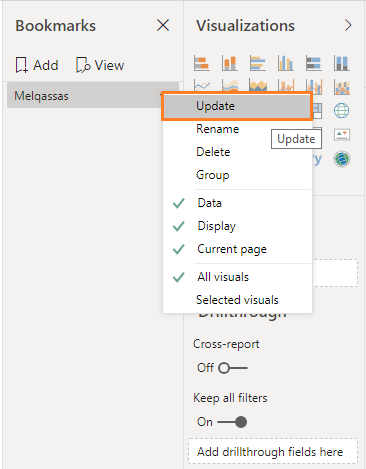 Update Bookmarks Pane Power BI