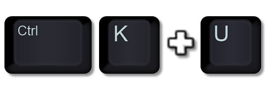 Shortcut key for uncomment in Visual Studio 2019