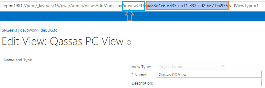 Get project view Id in Project Server 2016