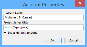 PWA account in MS project