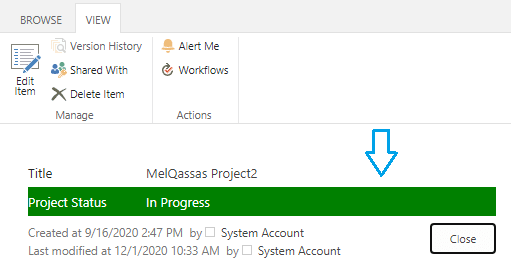 highlight row in SharePoint Display form