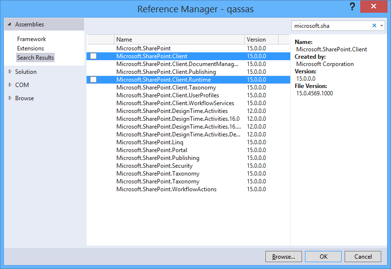 Add Microsoft.SharePoint.Client.dll reference in Windows Forms Application