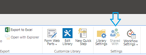 disable Shared With button in SharePoint Library Settings Ribbon