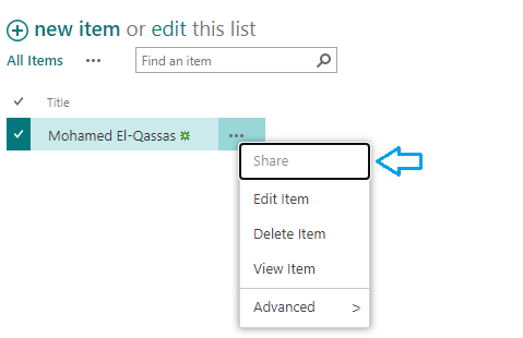 disable share menu item in SharePoint Online