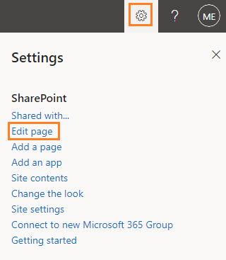 edit page in SharePoint Online