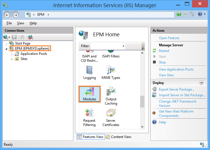 remove service model 3 from iis