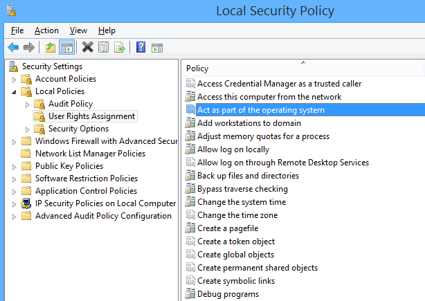 act as part of operating system security policy