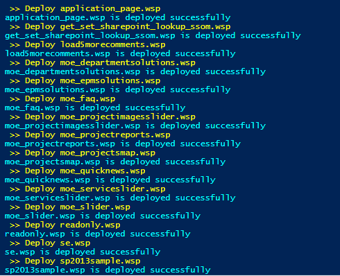 deploy WSP SharePoint 2013 PowerShell