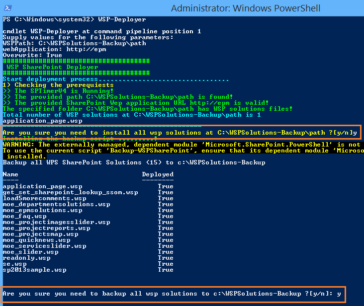 how to install and deploy WSP SharePoint PowerShell