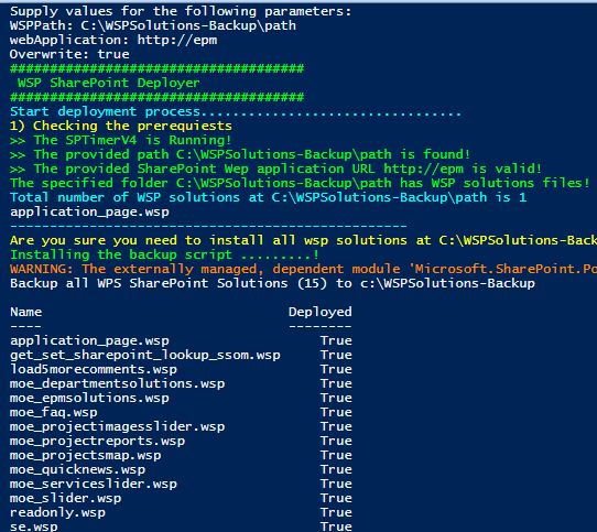 install and deploy WSP SharePoint 2019 powershell